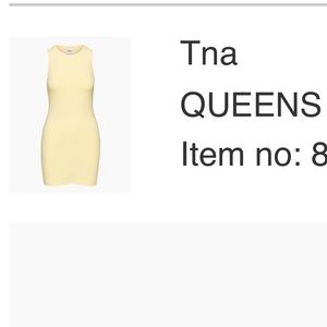 Aritzia TNA Queens dress in butter yellow